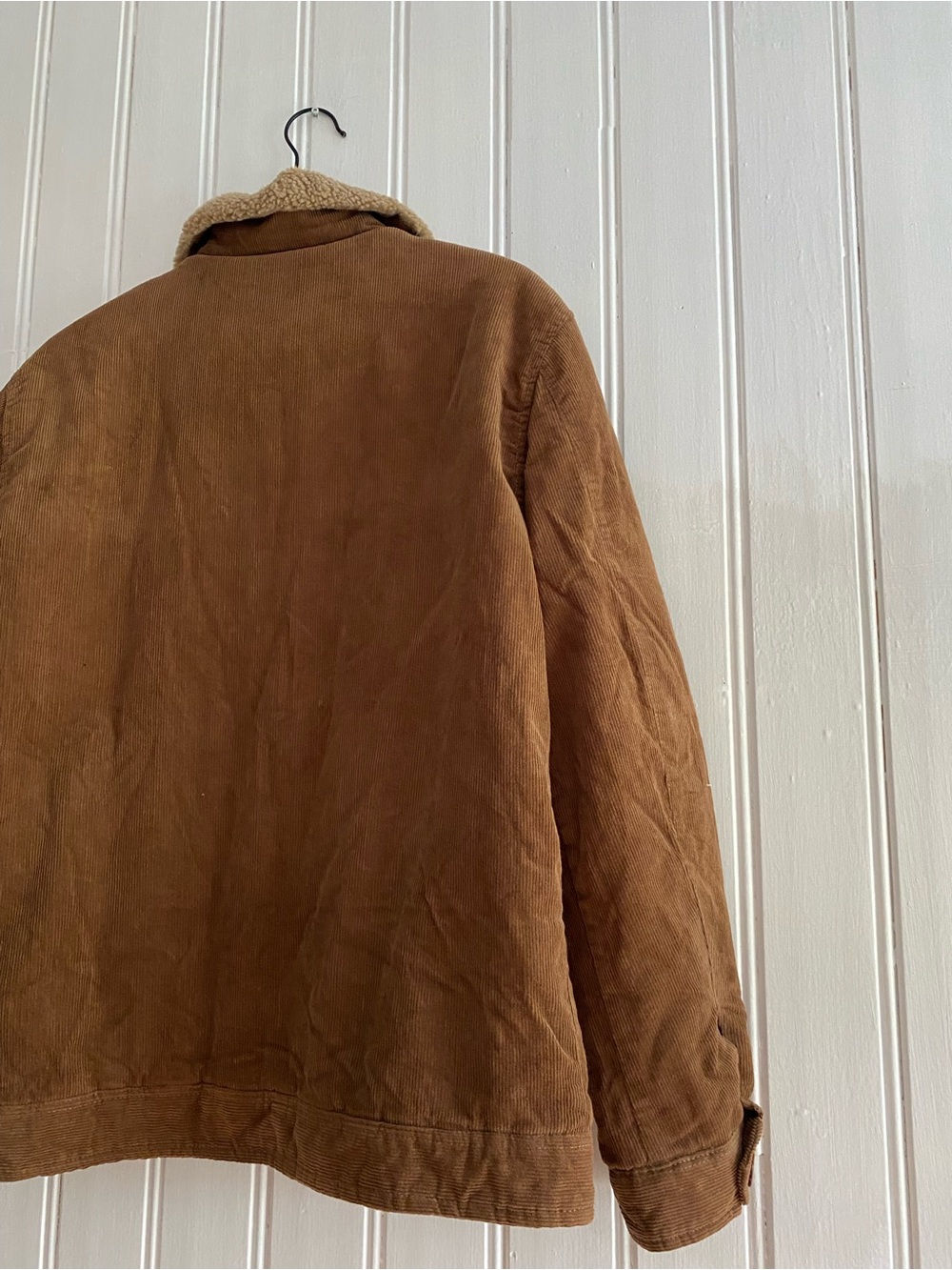 VINTAGE 90s outdoor fashion sports corduroy sherpa lined coat jacket unisex XL - Picture 10 of 10